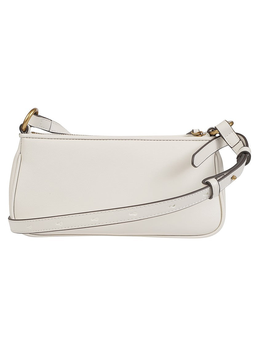 Pinko Half Moon Baguette Mini Leather Shoulder Bag