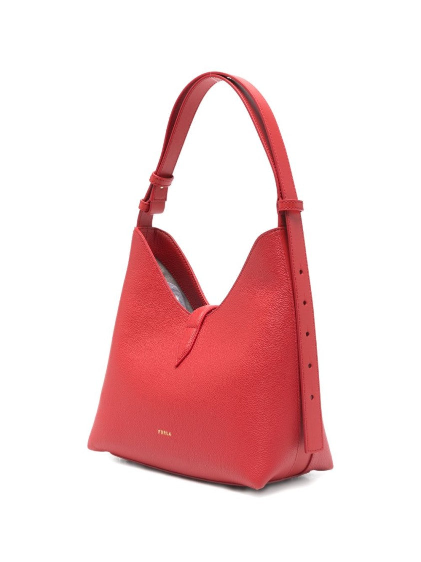 Furla Red Gold-Tone Hardware Shoulder Bag