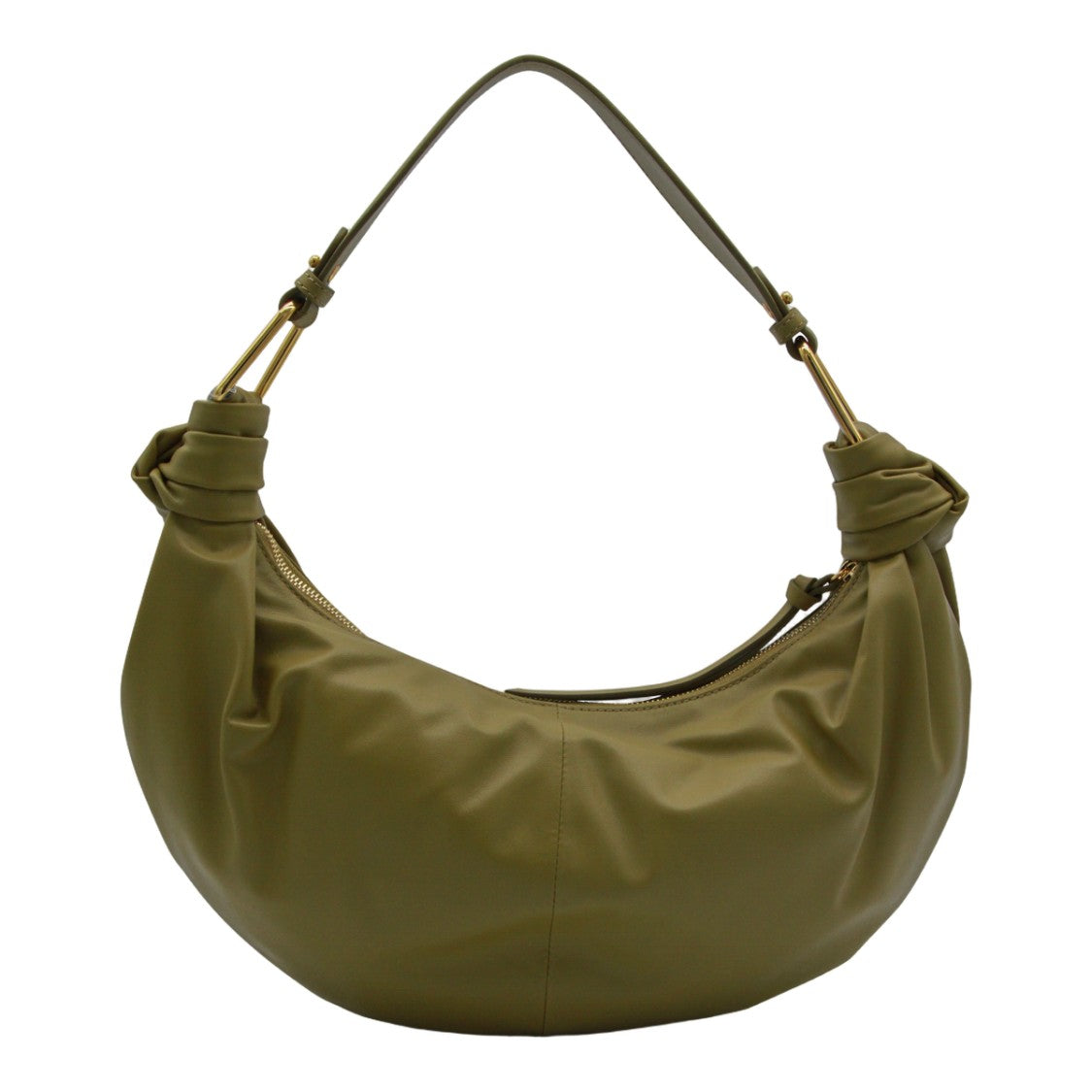 Coccinelle Crescent-Shaped Handbag With Gold-Tone Hardware