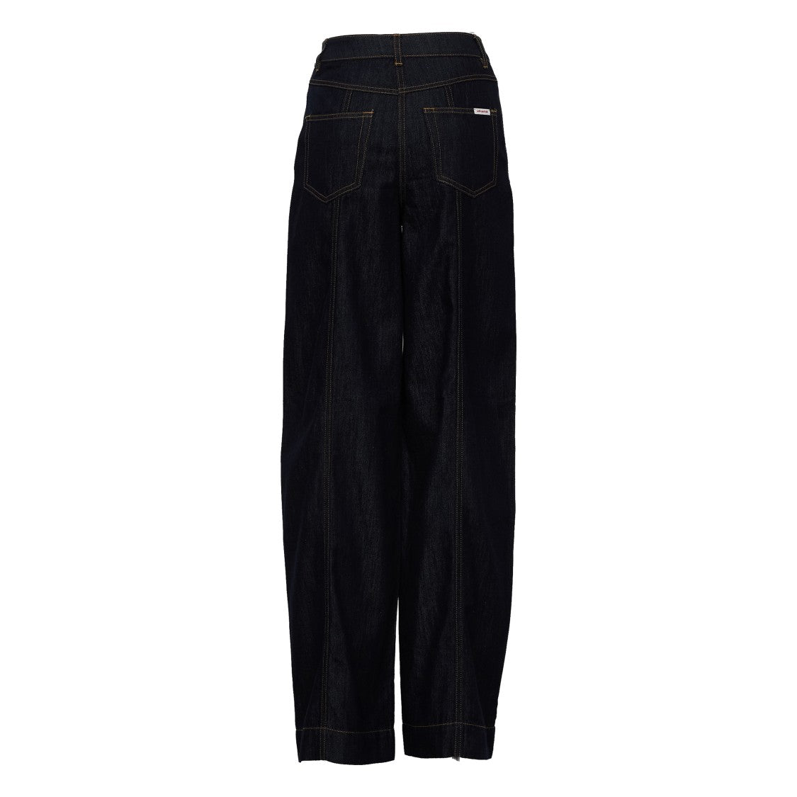 Self-Portrait Indigo Denim Straight Leg Jeans