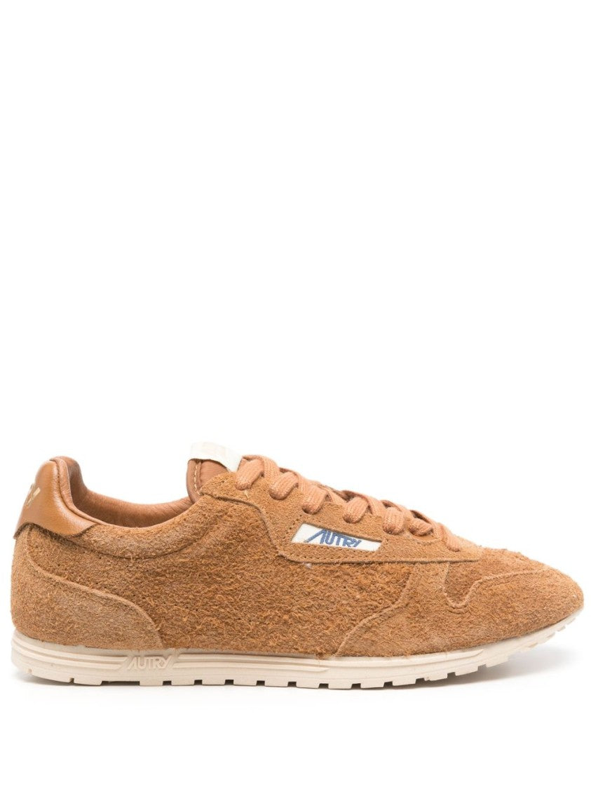 Autry Nylon And Leather Marrone Sneakers