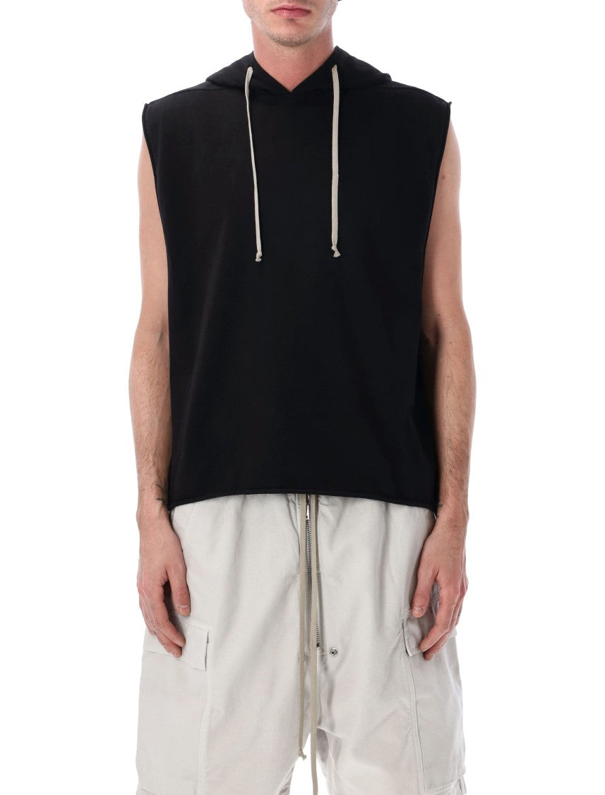 Drkshdw By Rick Owens Fleece Sleeveless Hooded Tunic