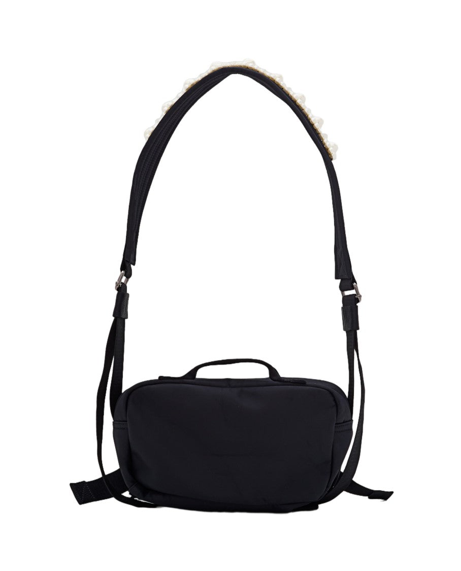 Simone Rocha Oversized Bow Crossbody Bag With Pearl Embellishments