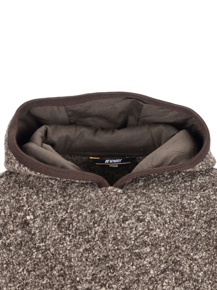 K-Way Hooded Teddy Sweatshirt – Brown