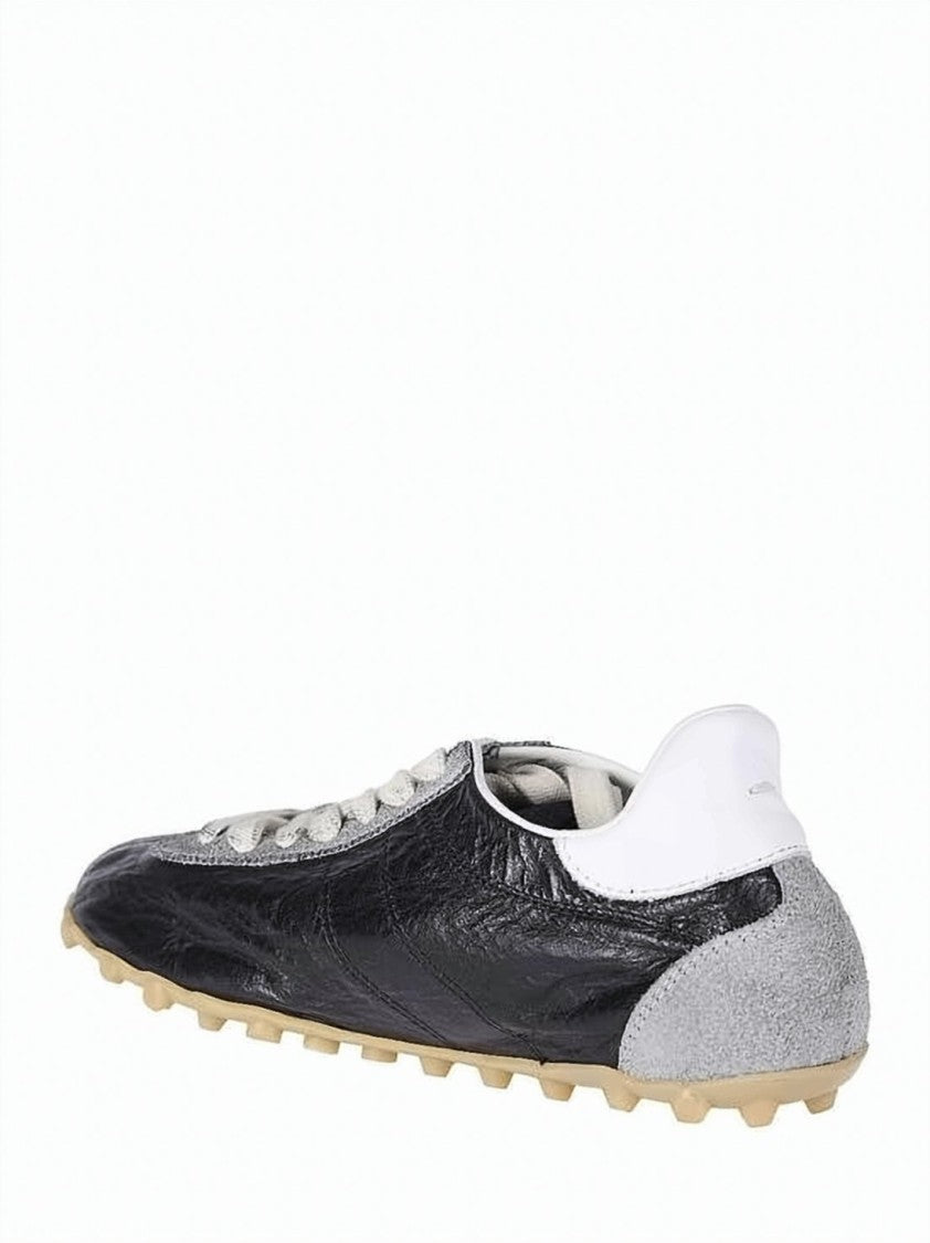 Maison Margiela Low-Profile Sneakers With Textured Suede Overlays