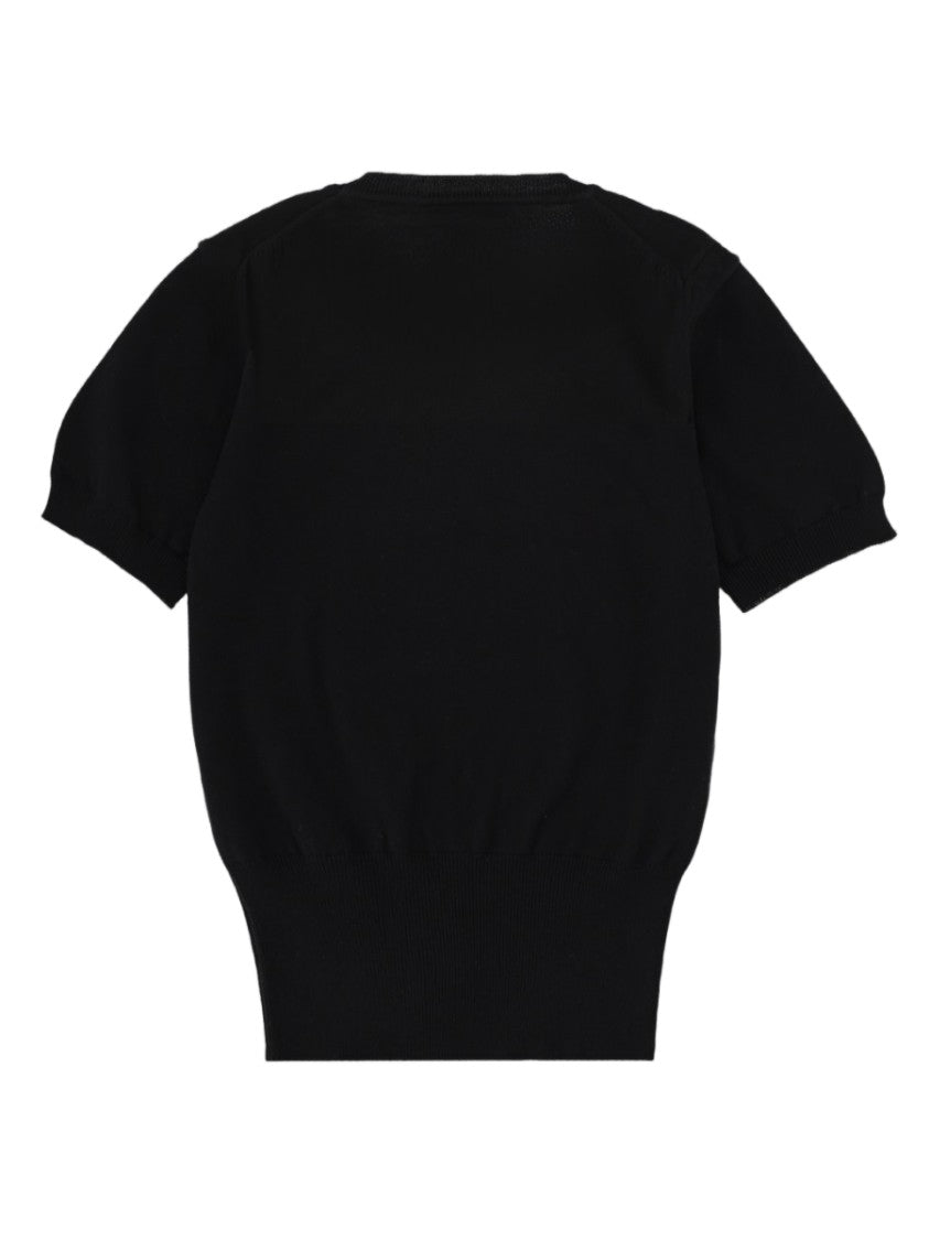Vivienne Westwood Fitted Short-Sleeve Cotton-Cashmere Top