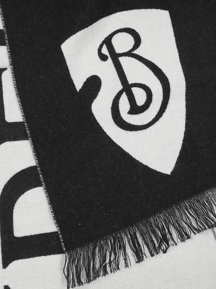 Burberry Fringed Merino Wool Scarf