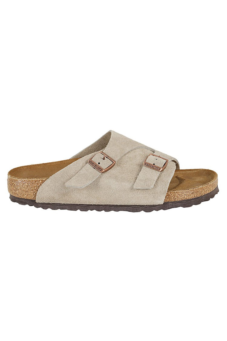 Birkenstock Taupe Zurich Suede Slip-On Sandals