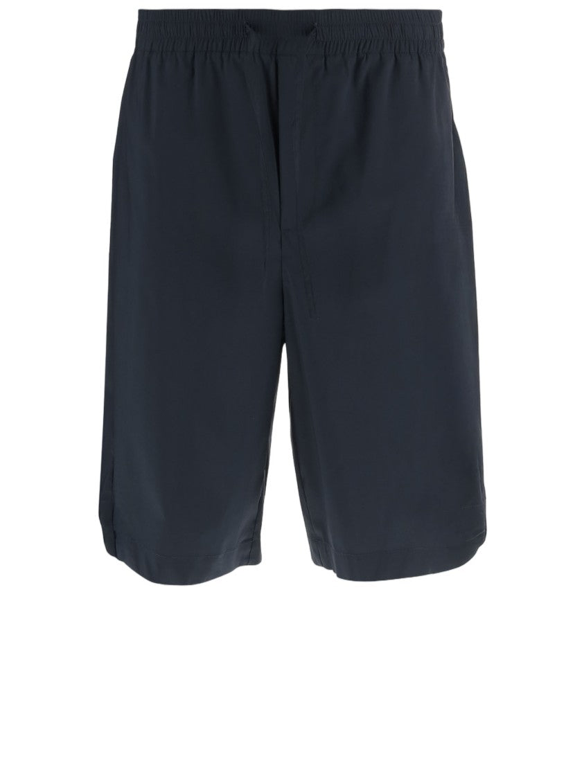 Darkpark Navy Blue Cotton-Blend Shorts