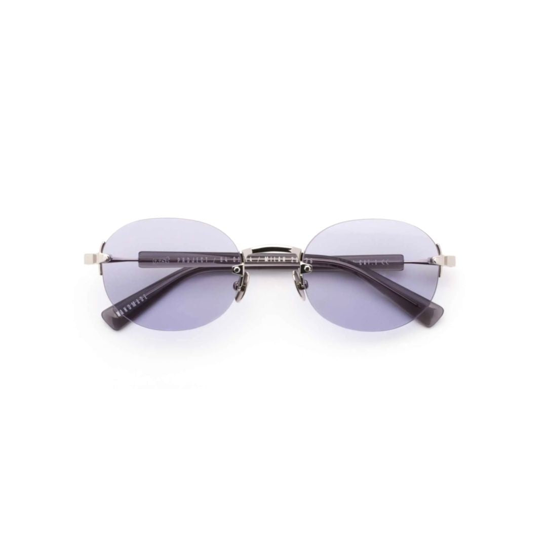 Gast Olli Rimless Oval Sunglasses With Subtle Purple Tint