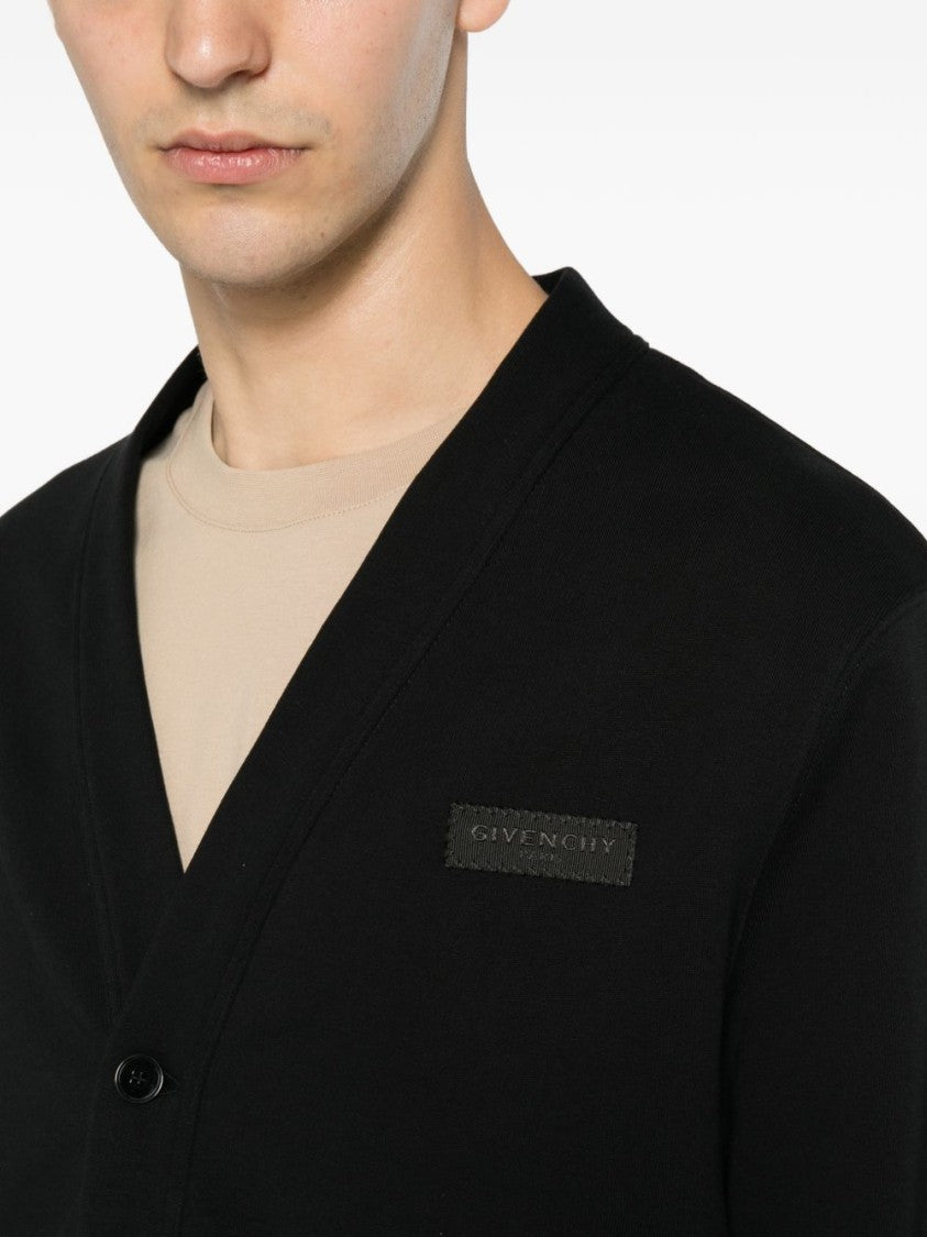 Givenchy Black V-Neck Button-Down Cardigan