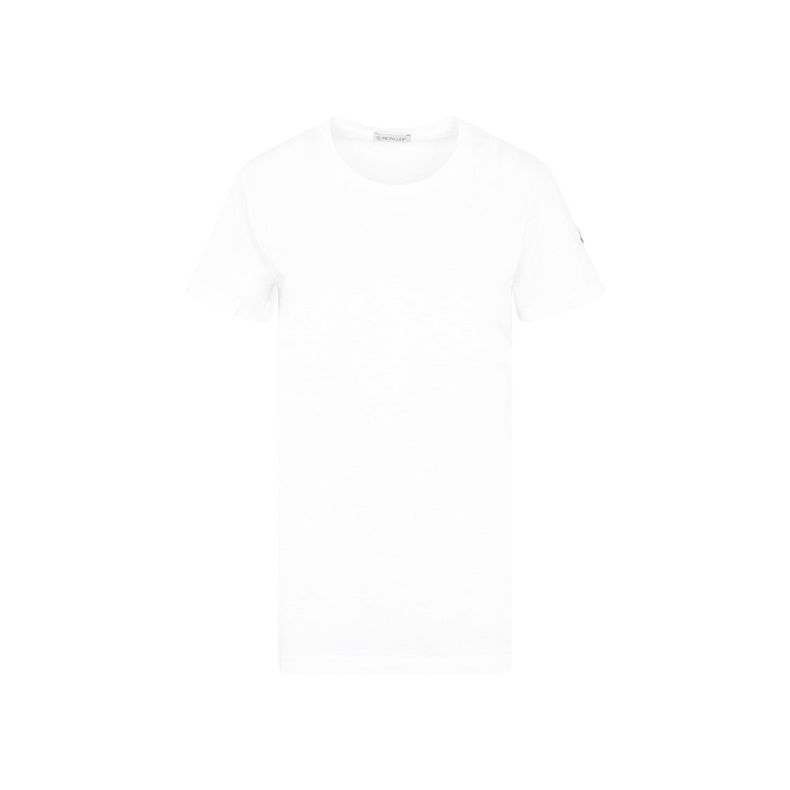 Moncler Classic Crew Neck White Cotton T-Shirt