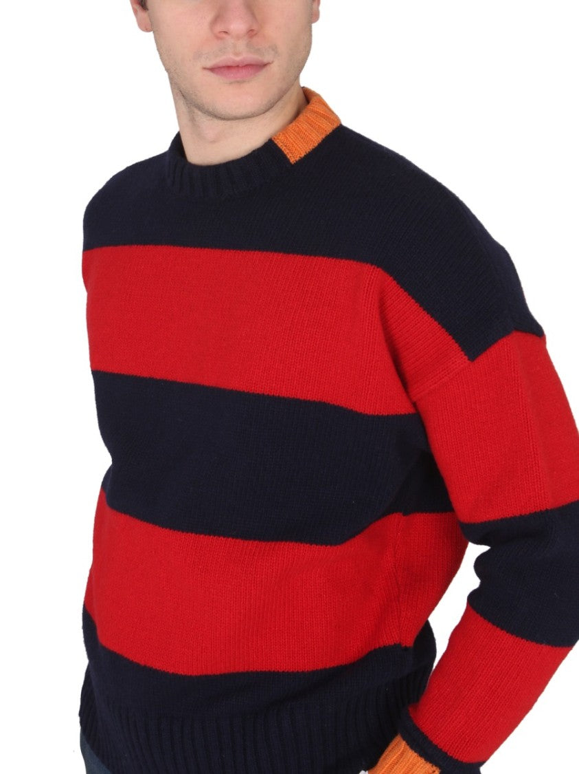 Right For Cross-Neck Rugby Shirt With Horizontal Stripes