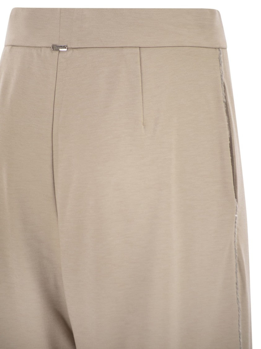 Herno Jogger Trousers In Viscose Blend