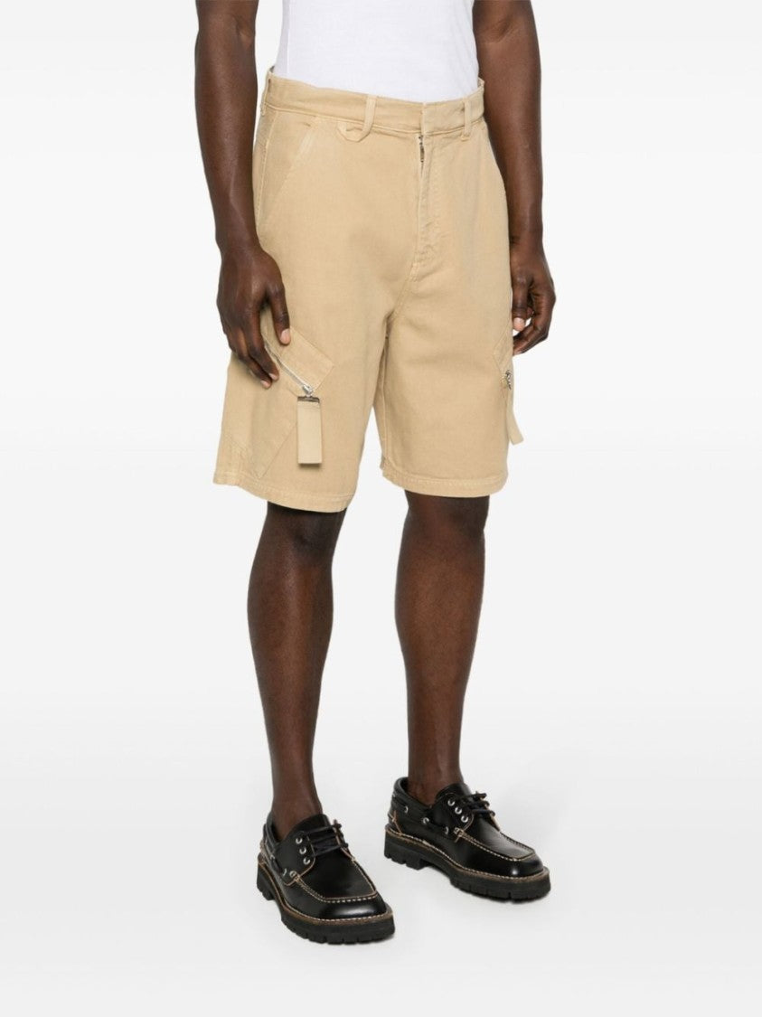 Jacquemus Sand Beige Cotton Canvas Shorts
