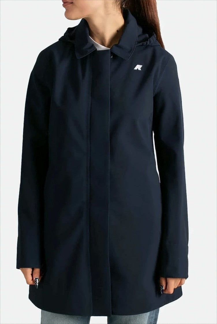 K-Way Fitted Waterproof Jacket With Structured Collar