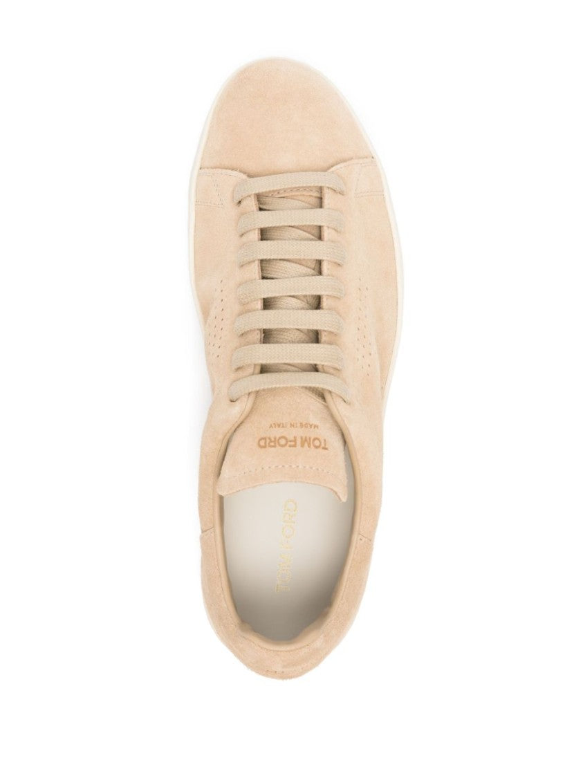Tom Ford Sand Beige Suede Sneakers