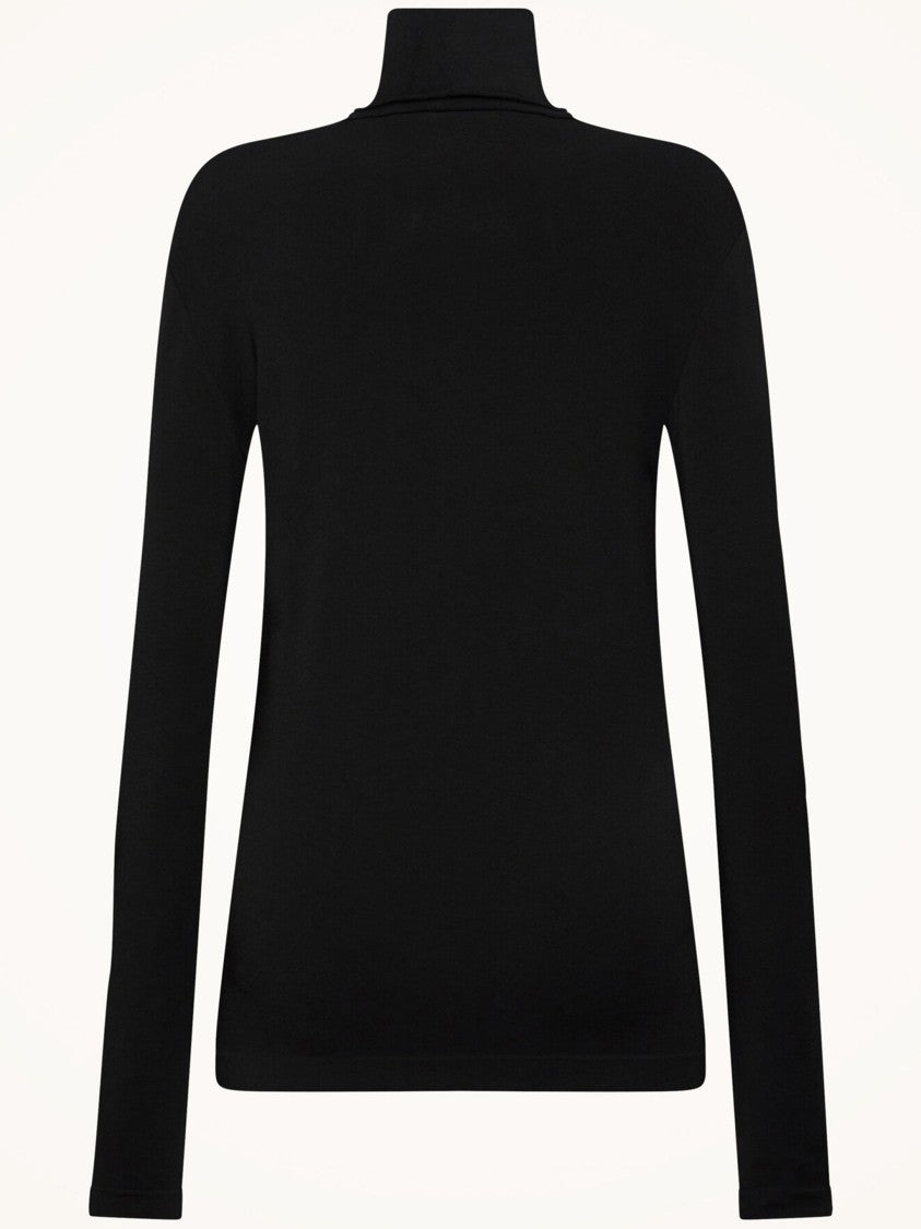 Wolford Black Aurora Biodegradable Fabric Fitted Turtleneck