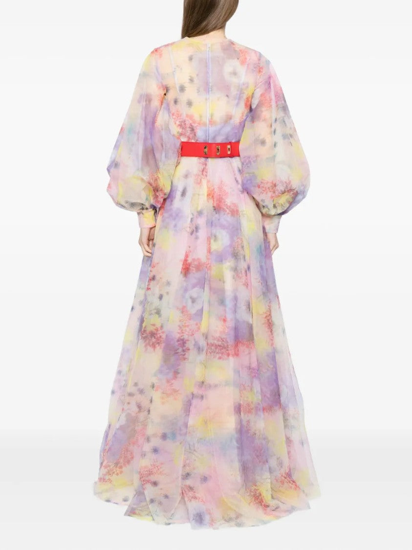 Saiid Kobeisy Floral Printed Long Dress