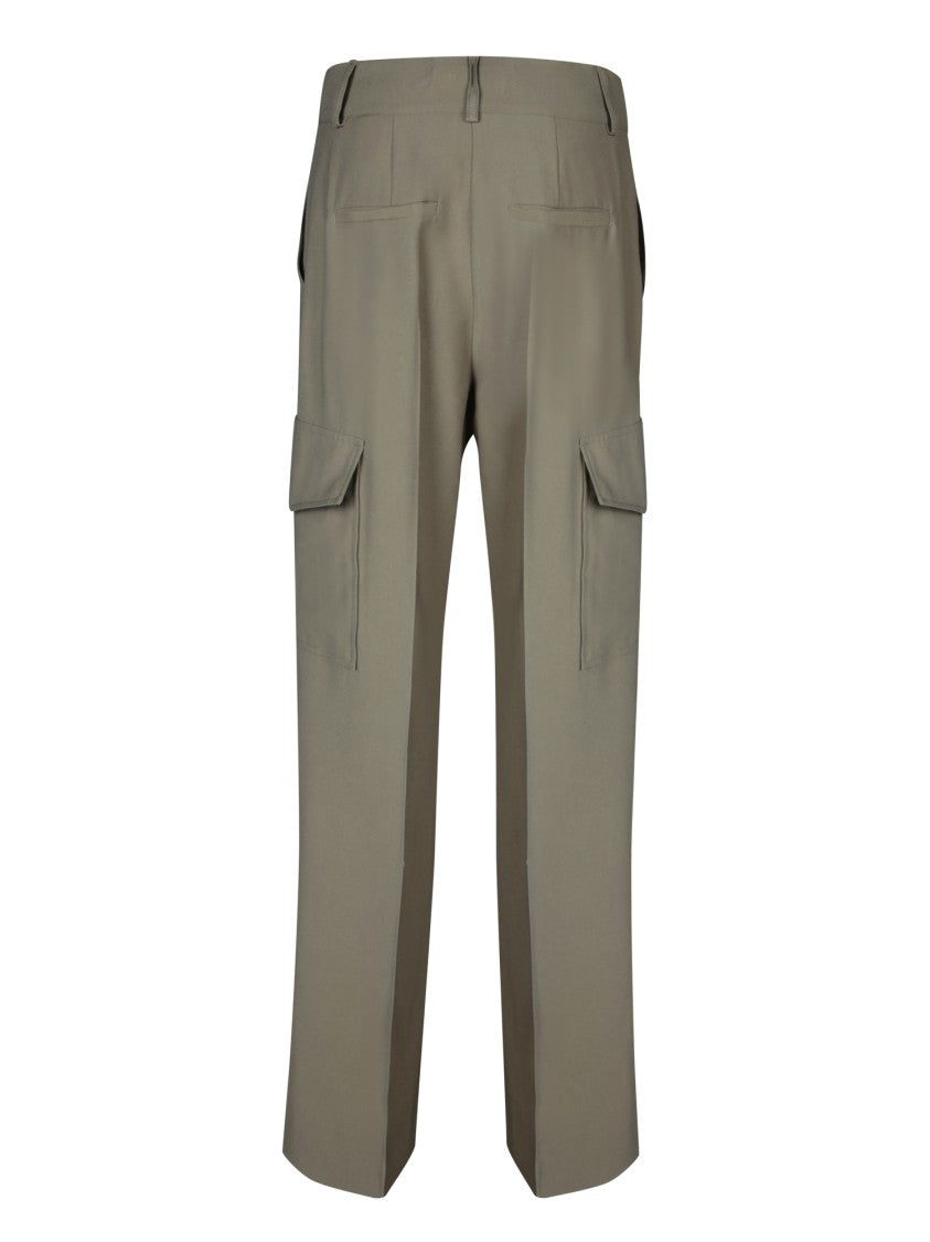 Blanca Vita Green Viscose Twill Trousers