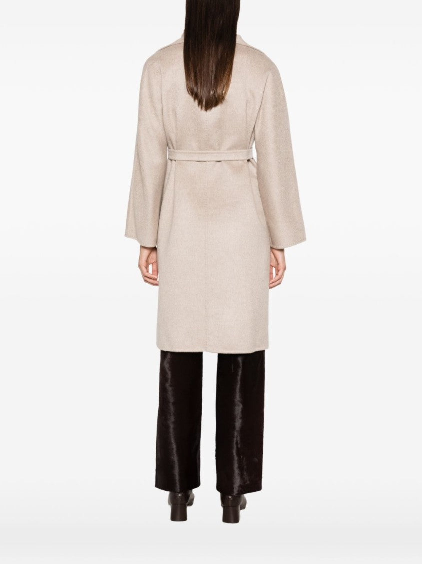Max Mara Silk And Nylon Short Coat With Belted Waist