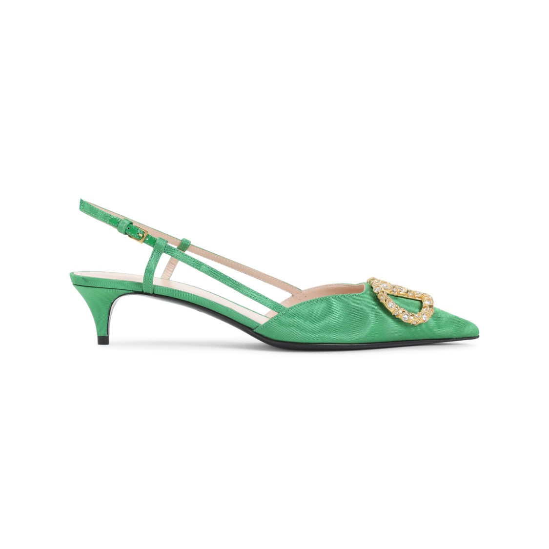 Valentino Garavani Ornate Green Slingback Pumps
