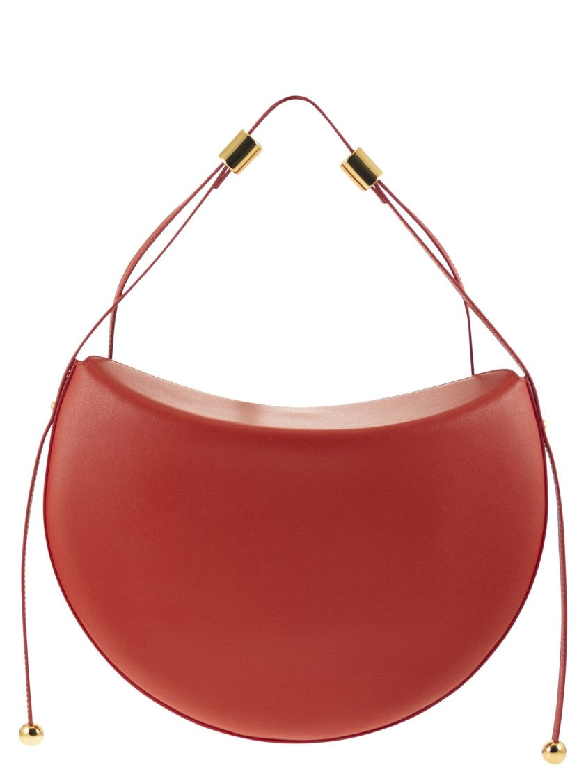 Furla Saddle-Shape Moonstone Shoulder Bag With Adjustable Strap