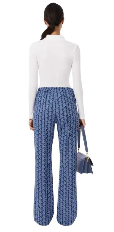 Lacoste Color-Blocked Organic Cotton Flared Pants
