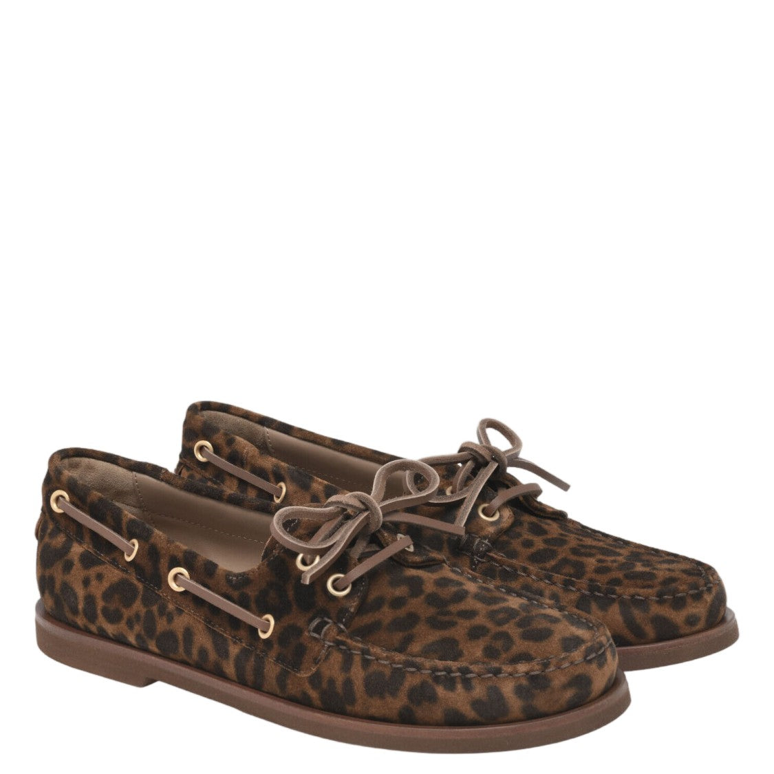 Gianvito Rossi Animal Print Leather Loafers