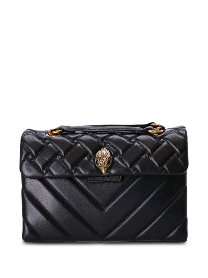 Kurt Geiger Quilted Calf Leather Shoulder Bag With Gold-Tone Clasp