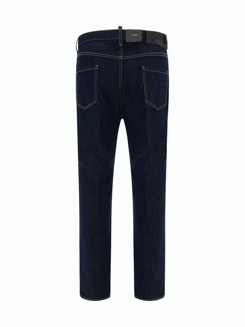 Dsquared2 Straight-Leg Denim Pants With Dark Indigo Wash