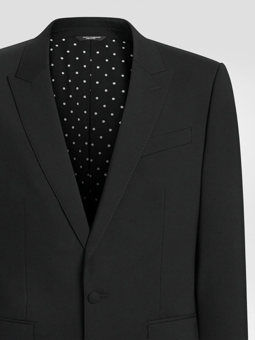 Dolce & Gabbana Tailored Black Wool Notch Lapel Blazer