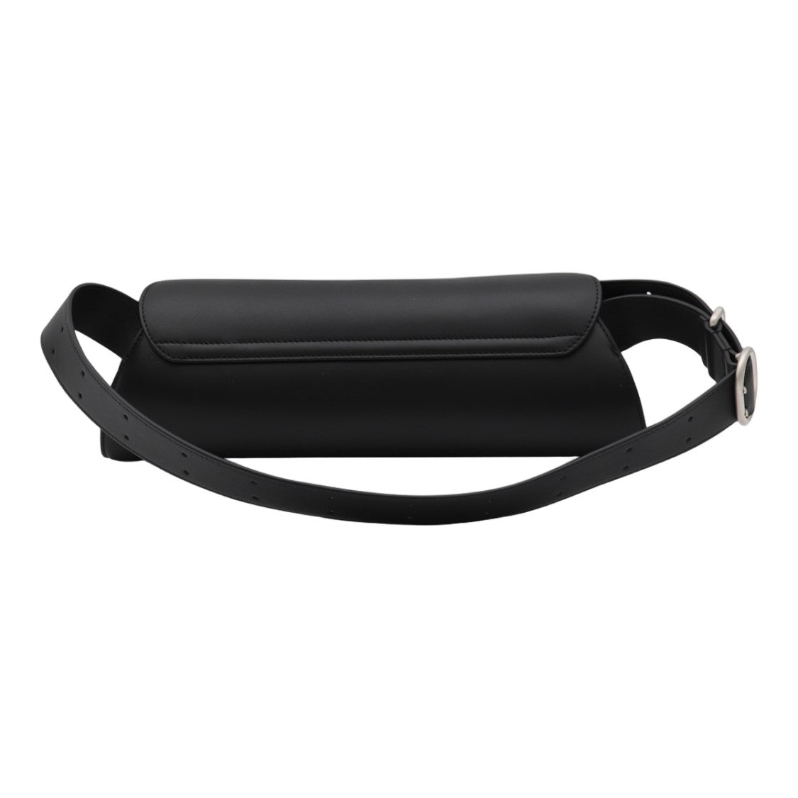 Jil Sander Elongated Black Bag With Curved Flap