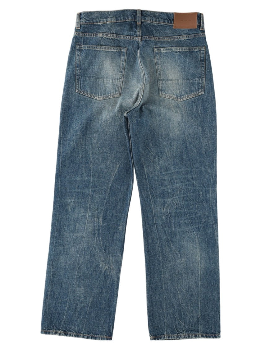 Our Legacy Blue Faded Wash Straight-Leg Cotton Jeans