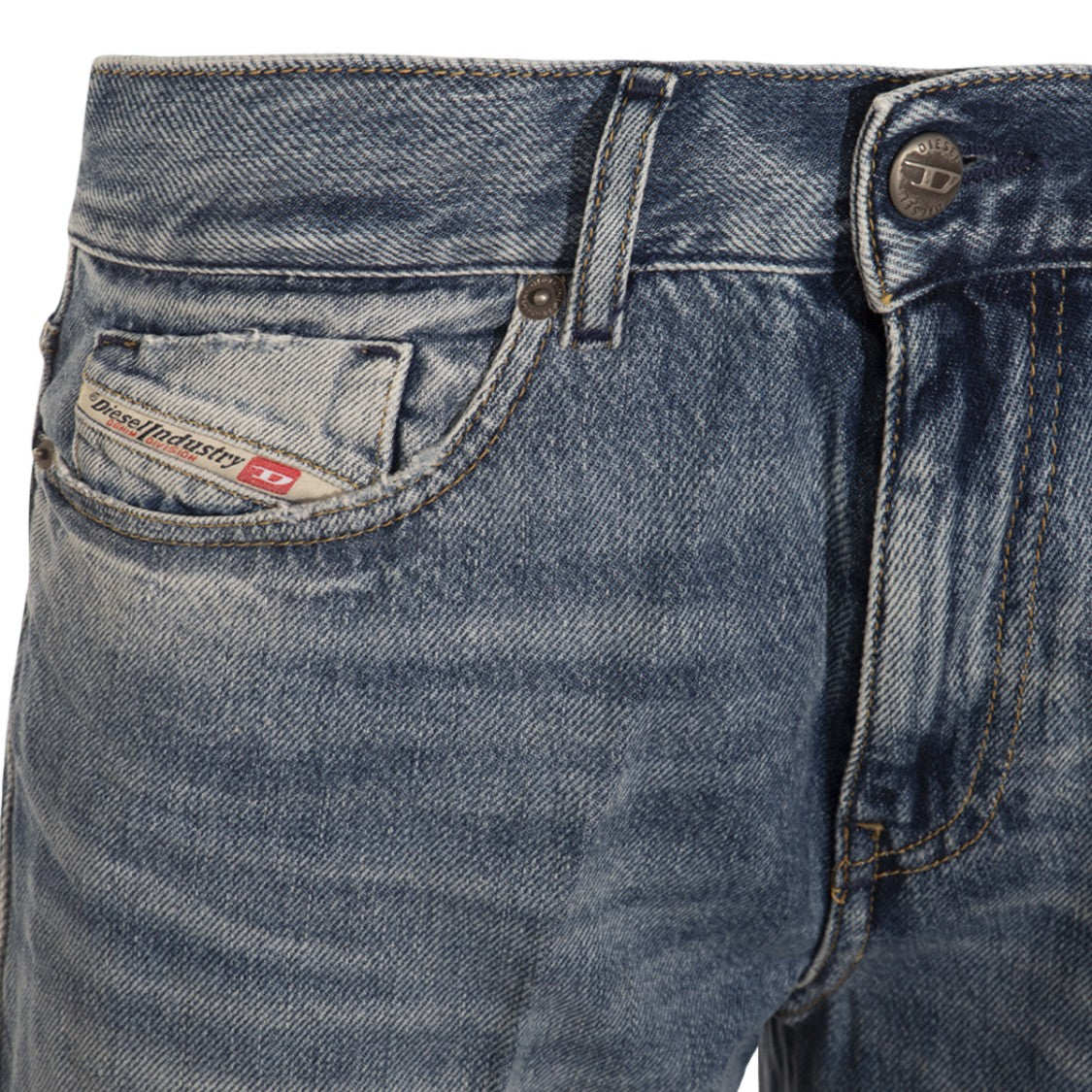 Diesel Straight-Leg Denim Jeans With Subtle Fading