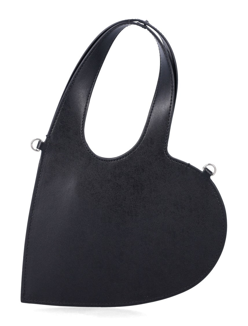 Coperni Mini Heart Black Leather Tote