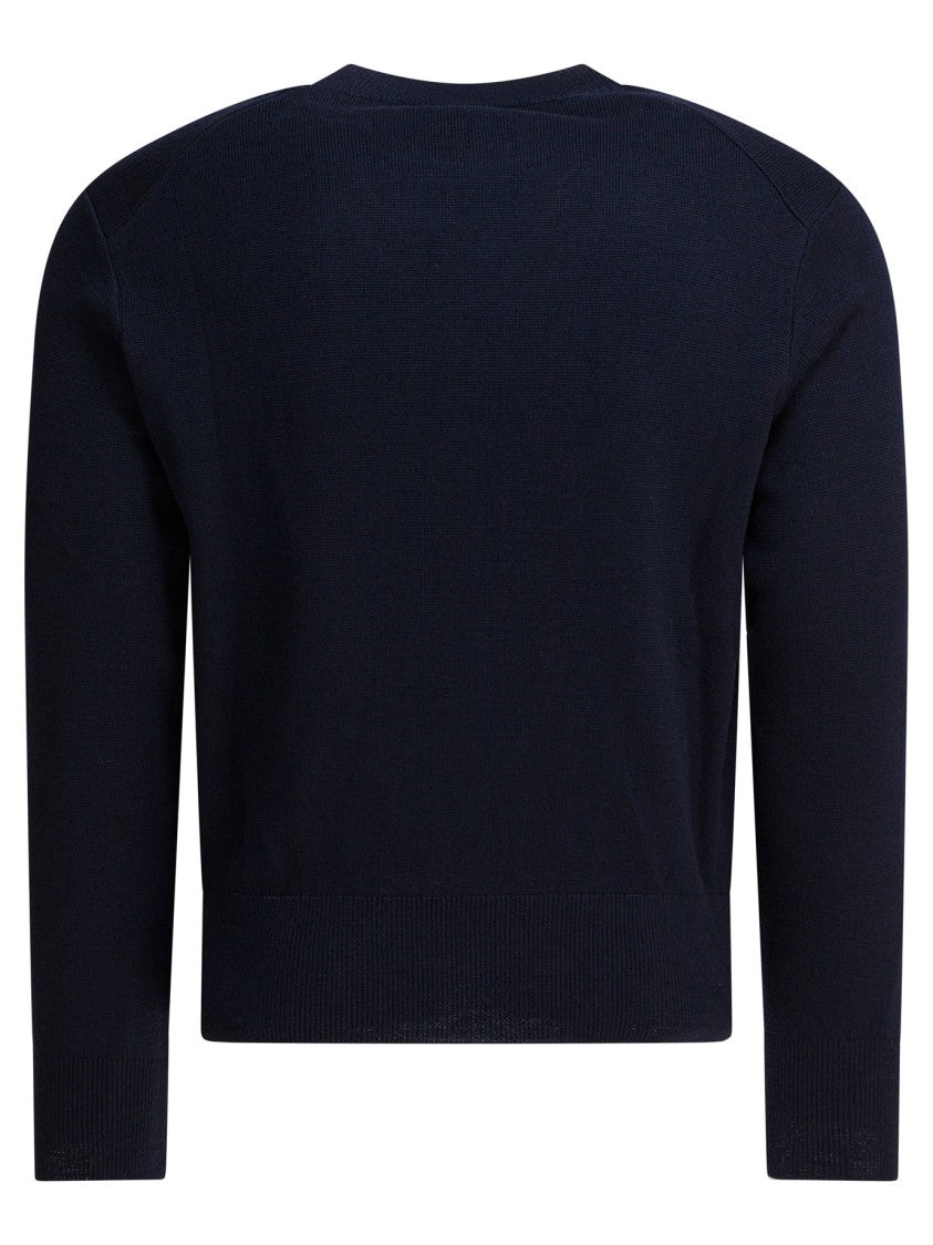 Ami Paris Classic Blue Wool Sweatshirt