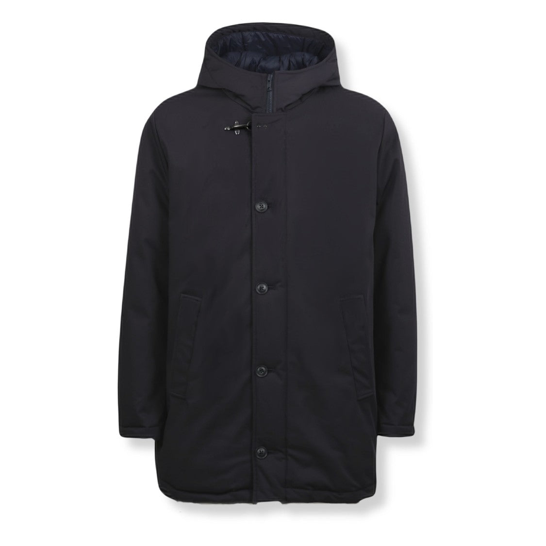 Fay Structured Gabardine Coat With Tailored Fit