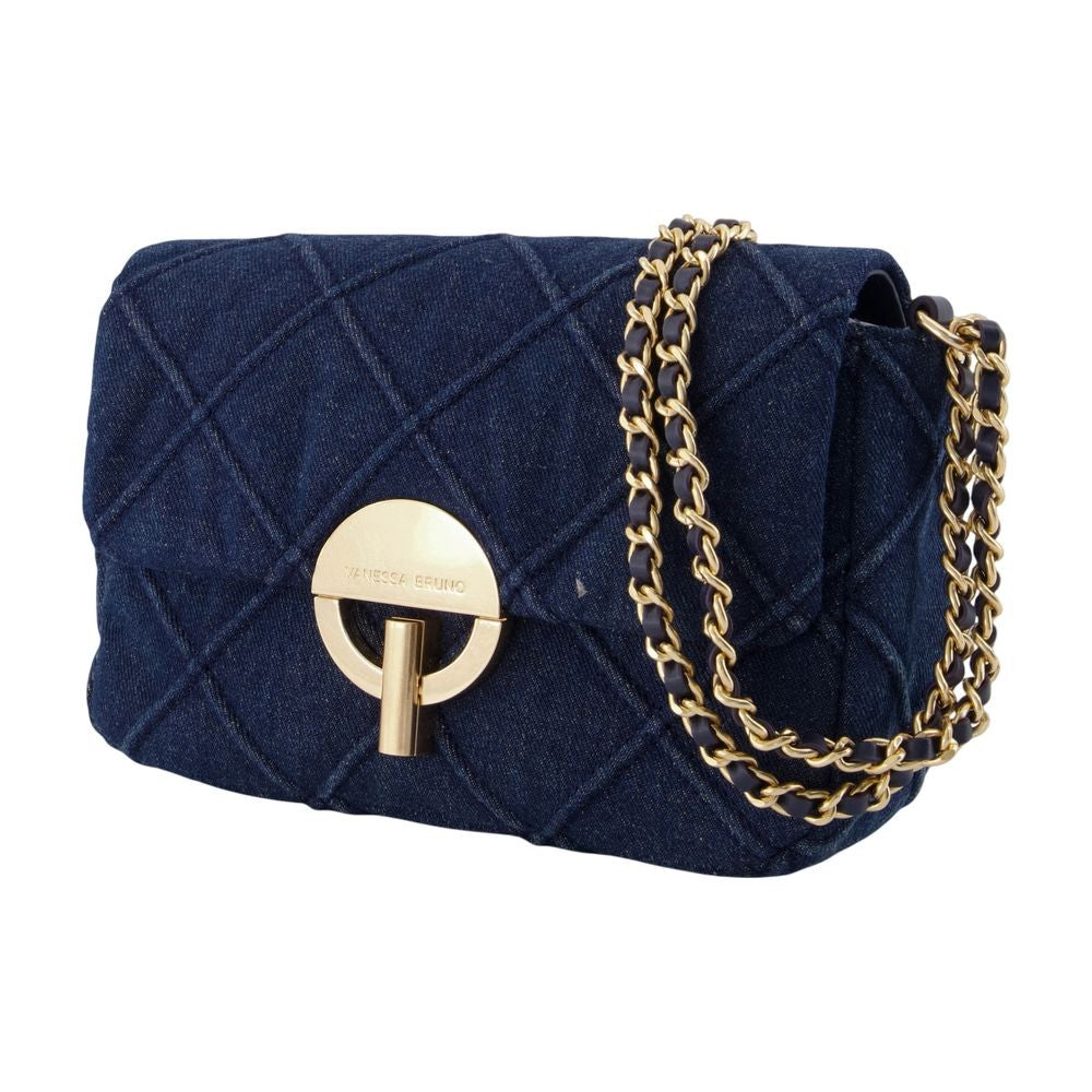 Vanessa Bruno Quilted Cotton Moon Moyen Shoulder Bag