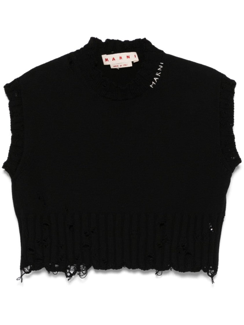 Marni Cropped Black Top