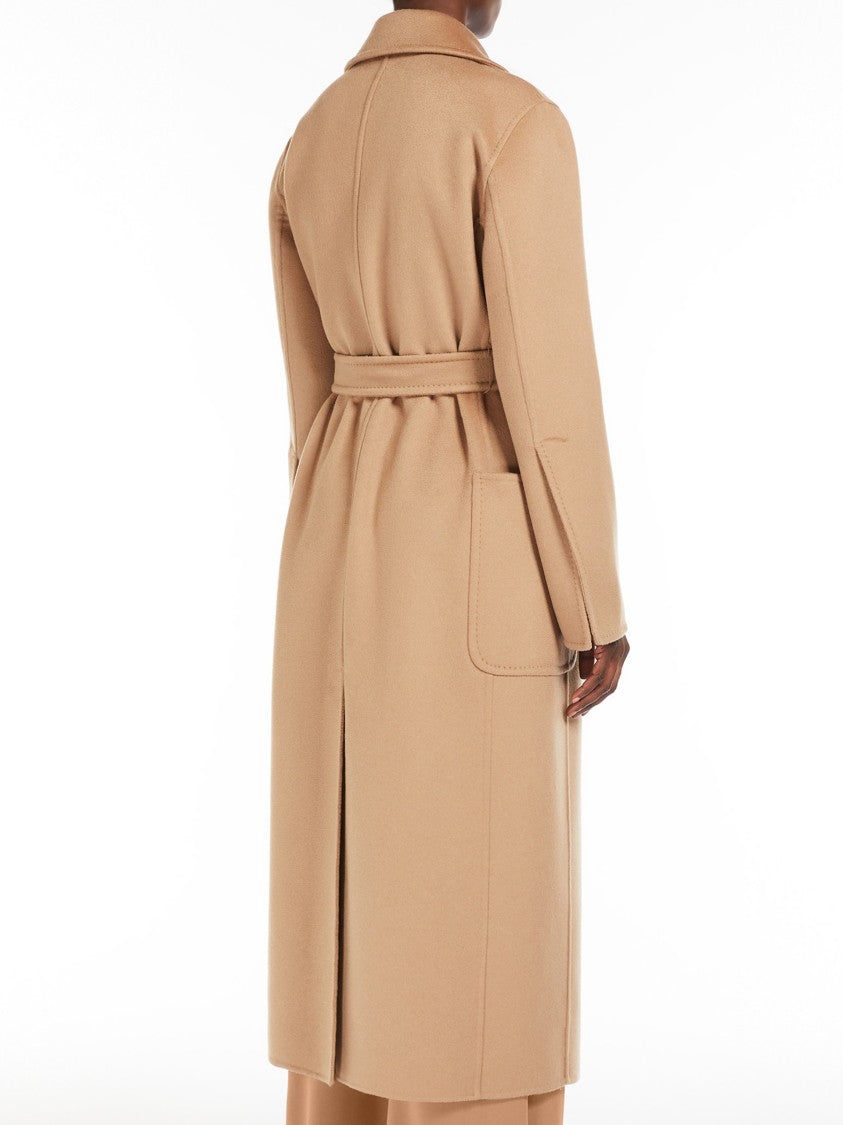 Max Mara Knee-Length Cashmere Coat With Classic Lapel