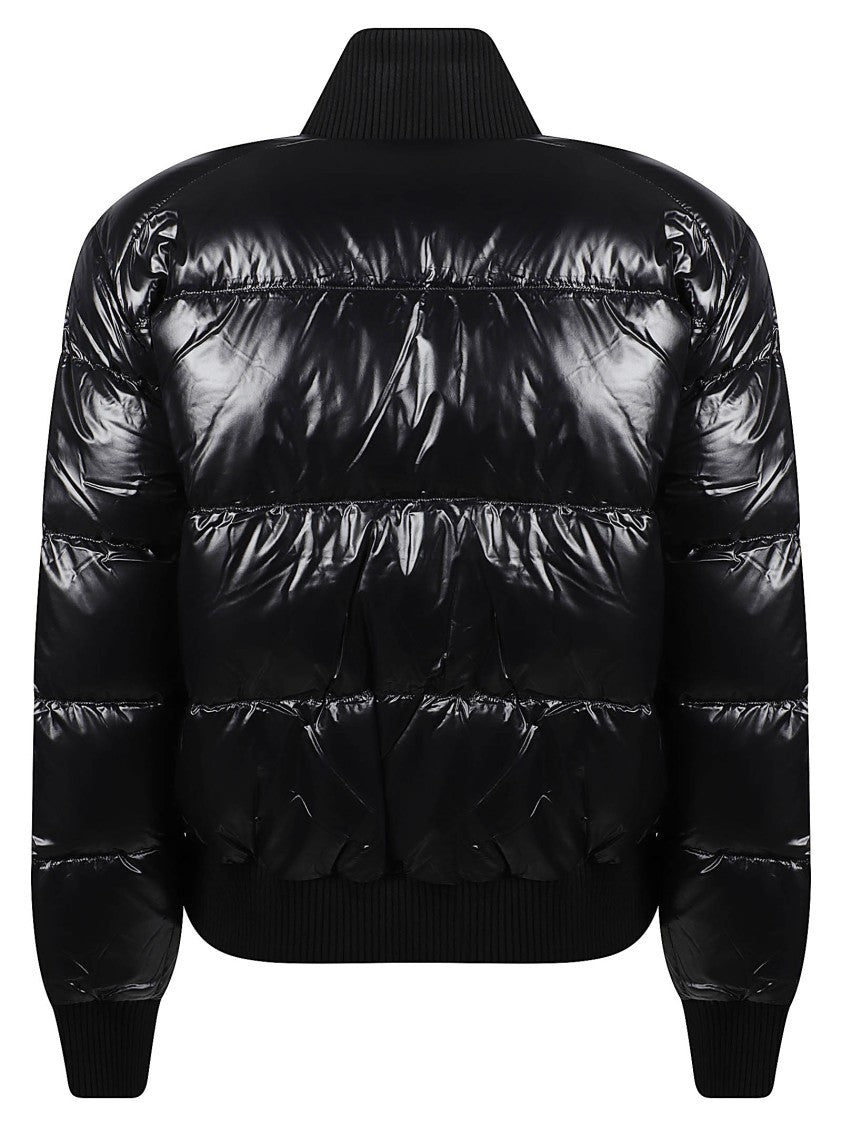 Moose Knuckles Black Kings Quilted Puffer Nylon Bomber Jacket