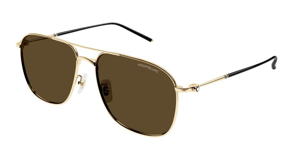 Montblanc Sunglasses Mb0417sa 003 Gold Gold Brown 60/16/145