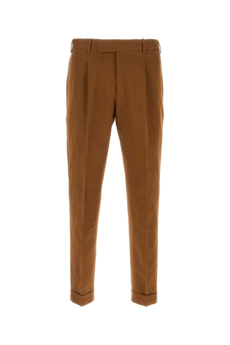 Pt Torino Caramel Stretch Cotton Pant