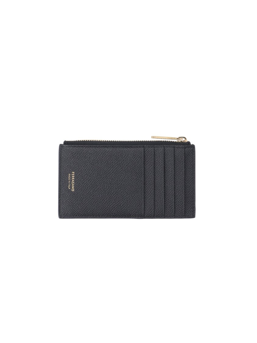 Ferragamo "Gancini" Cardholder – Black