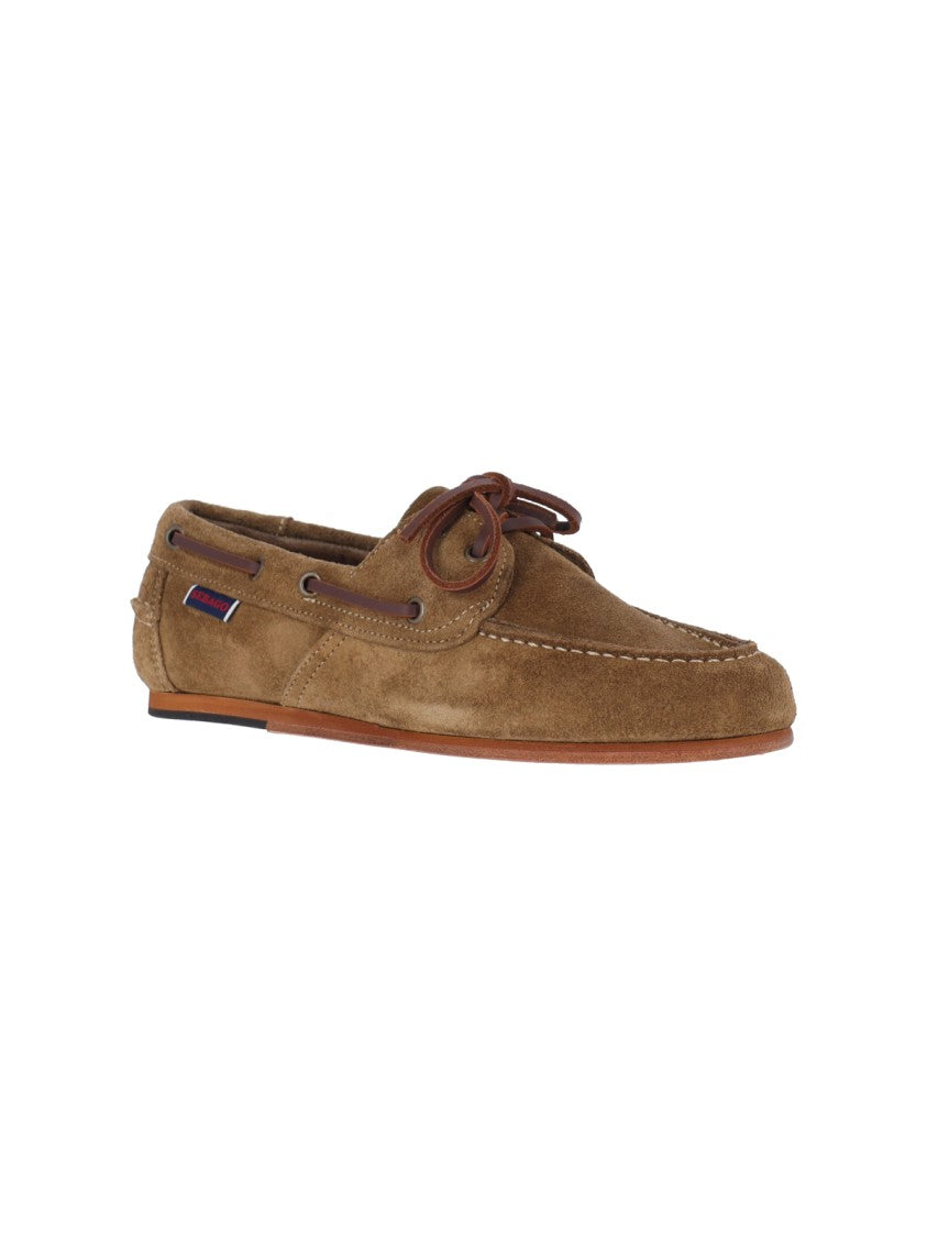 Sebago Brown Owen Suede Lace-Up Flat Shoes