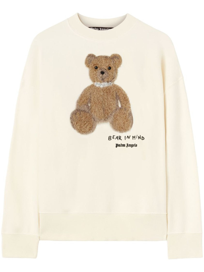 Palm Angels Relaxed Fit Off-White Sweatshirt