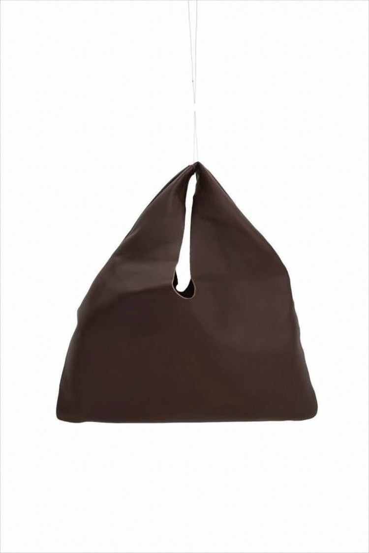 The Row Triangular-Shaped Lambskin Tote Bag With Cut-Out Handle