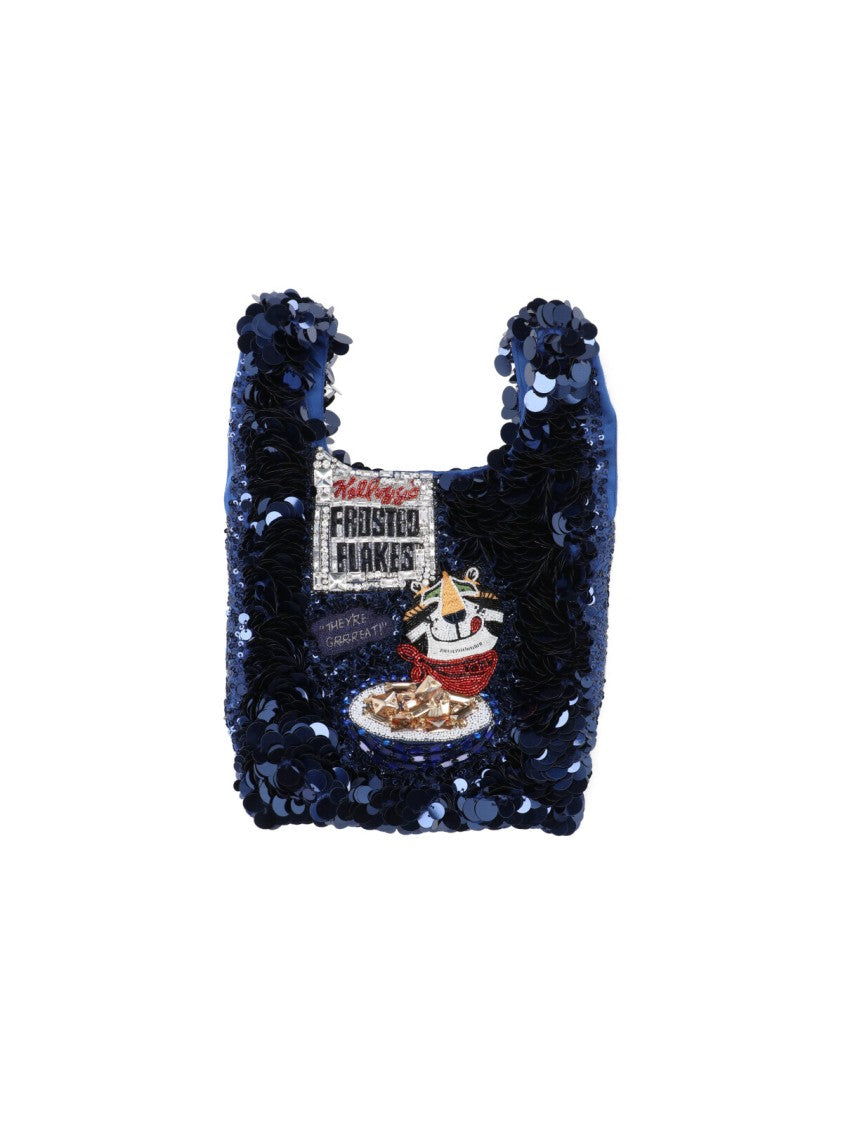 Anya Hindmarch "Tony The Tiger Toasties" Mini Tote Bag – Blue