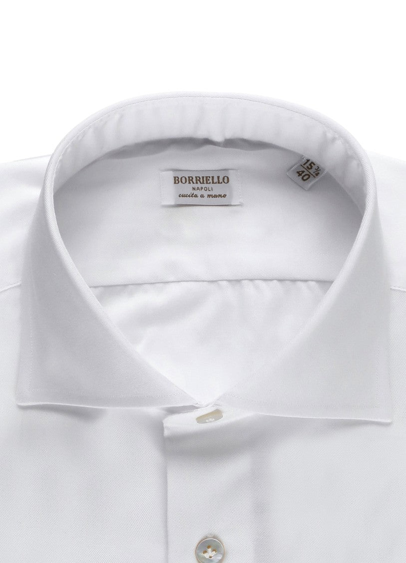 Borriello White Classic Collar Cotton Shirt